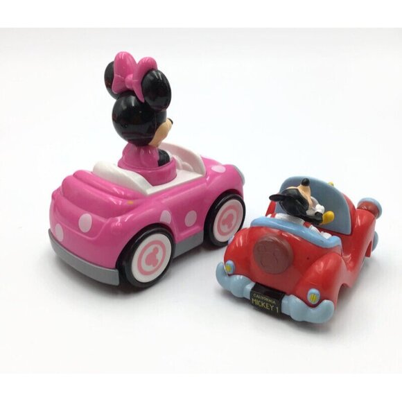 Disney Mickey Mouse Clubhouse Minnie Cars Pullback Spaceship Scooter Figures Lot - Picture 3 of 13
